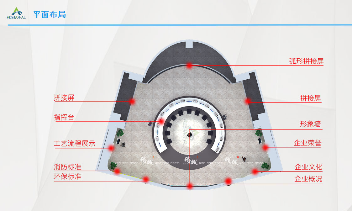 啟明星鋁業生產調度指揮中心展廳設計概念篇