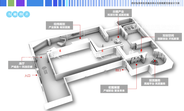 西安統籌科技資源改革示范基地展覽館設計介紹